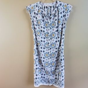 LOFT Sleeveless Button Down Floral Dress, Small